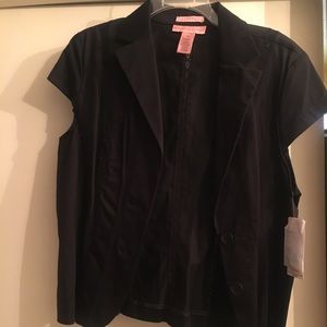 Black crop jacket.
